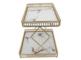 Bathroom Countertop Storage Shelf Space Saving Iron Glass 2 Tier Countertop Organizer for Cosmetics V1294-YM0901-3112250043011