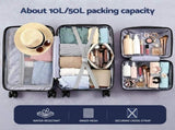 Wanderlite 2pcs Trunk Luggage Suitcase Travel Carry On TSA Lock 12" 20" White LUG-ABS-TRUK-12-20-WH