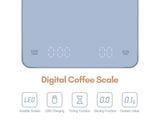 Digital Coffee Scale with Timer LED Screen Espresso Scale Built-in Battery 5kg Max.Weighing 0.1g V1263-JX-2466
