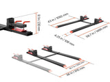 Pallet Forks, 1814 kg Clamp on Pallet Forks, 149 cm Total Length Heavy-Duty Tractor Fork with V952-TPHCKDJK60INXOZ1G001V0