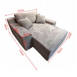 Modern Minimalist Modular Sofa - Dark grey V1316-SOFA-GREY-170-2