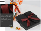 10Pcs Black Kraft Paper Wrapping Boxes Durable Storage Boxes for Elegant Presents V1369-AZ3-W-19097