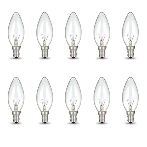 Bulk 10x E14 40W 220V Light Bulbs - C35 Candle Globe For Himalayan Salt Lamp V238-SUPDZ-28248576294992