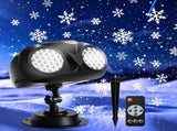 LED Snowflake Projection Owl Light, Dual Lens Dynamic Snowfall Effect for Indoor Christmas Decor and V1341-ZY-7LP4K8AM-BLACK