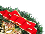 Xmas Wreath for Front Door Plastic Xmas Pine Wreath Decoration with Balls Ornament for Fireplace V1294-YM0901-3115240094611