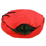 Red Christmas Gift Storage Bag Decoration Bell Wreath Garland Container Waterproof Dustproof V1294-YM0901-3111200129011