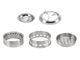 Mini Alcohol Stove for Camping Hiking Stainless Steel Campfire Stove With Storage Bag Round V1294-YM0626-3111220316811