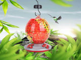 Hummingbirds Water Feeder Colorful Painting Glass Bird Feeding Tool for Garden CourtyardQ1 V1294-YM0901-3111200116911