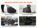 Rolling Tool Bag, 110 lbs Load Capacity, 25 Pockets Heavy Duty Roller Tool Bag with Adjustable V952-GLGJD18YC600UPU23001V0