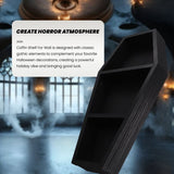 Gothic Coffin Hanging Shelf - Wood Wall Decor 1-Pack for Coffin-Themed Rooms V1369-AZ3-W-12684