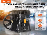 Air Compressor Head, 3HP 5.8CFM 90PSI, Twin Cylinder Oil Lubricated Air Compressor Piston V952-KQYSJBTHSSBT4JDUMV0