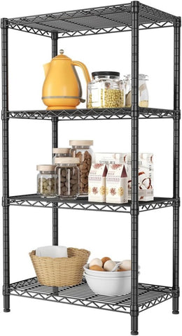 CARLA HOME 4-Tier Adjustable Metal Storage Shelves Wire Rack Organizer for Kitchen, Pantry, Bathroom LSB-36203