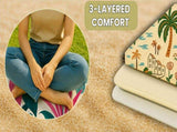 Outdoor Camping Quilted Picnic Mat Three-Layer Design, Portable & Stylish V1106-132-BLA-83846