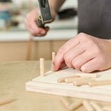 400 pcs Of Wooden Dowels 8 Mm X 50 Mm - Solid Beech Wood Dowel Ideal For Wood ROuter - Suitable For V1188-MS-227-1689