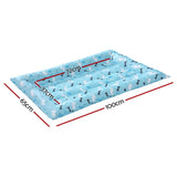 i.Pet Pet Cooling Mat Gel Dog Cat Self-cool Puppy Pad Large Bed Summer Blue PET-COOL-SIDE-100-BL