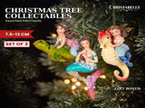 Christabelle 3 Mermaid Christmas Ornaments Assorted Novelty Figures 13cm Xmas Tree Decorations 112_SHD2008