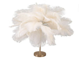 Feather Table Lamp 3 Color Dimmable Touch Switch USB Plug in Romantic Modern Decorative Bedside V1294-YM0703-3119230059411