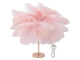 Decorative Table Lamp 30PCS Feathers USB Rechargeable Light Touch Control Desk Light Built in V1294-YM0901-3119230088512