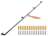 Pipe Stair Handrail, 11FT Staircase Handrail, 440LBS Load Capacity Carbon Steel Pipe Handrail, V952-TZBGSLTFSGY11V3QFV0
