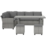 Gardeon Outdoor Dining Set Wicker Table Chairs Setting 8 Seater ODF-DINING-9S-GR-ABC