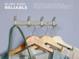 Wardrobe hooks - 5 hooks Stainless steel - Hook strip - Clothes hooks - For, wardrobe rail, V1188-NK-BOL-88