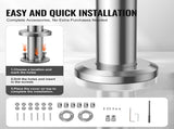 47.2in Handrails for Outdoor Steps 3 Crossbars Staircase for Porch Deck V952-BXGSLZFS120CCRS3EV0