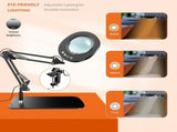 Professional 10X Magnifying Desk Lamp with Adjustable Swing Arm, 5 Color Modes & 10 Brightness V1341-ZY-YHY6KNXN-ROUNDBASE