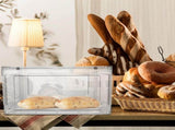 Transparent PET Bread Container for Daily Use Sturdy and Large Size 7.87x5.51x10.63 Inches V1366-AZ2-W-13663