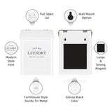 Magnetic Lint Bin Laundry Room, Metal Lint Container with Lid and Brush, Wall Mounted Lint Box V1369-AZ3-W-11556