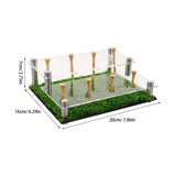 Transparent Golf Ball Display Box with Green Acrylic for Souvenir Display and Safety V1369-AZ3-W-13195