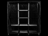 Large Portable Clothes Closet Canvas Wardrobe Storage Organizer with Shelves V63-831971