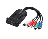 HDMI-compatible to 1080p Component Video YPbPr 5RCA RGB Converter Adapter R/L Audio Output - Black V1263-JX-261