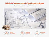 Wide Format Paper, 609.6 mm x 152.4 m Paper, 2 Rolls CAD Bond Rolls with 76.2 mm Core, 16 KG V952-KFDYZ3INCH24EICCFV0