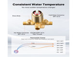Tub and Shower Faucet Set, Complete with 127 mm Rainfall Shower Head and Bathtub Spout, 8-Setting V952-YGHLLTZHHWHWLKQ5W001V0