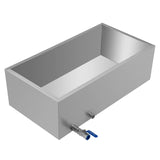 Maple Syrup Evaporator Pan 76x41x24 cm Stainless Steel Maple Syrup Pan with Valve for V952-ZFQ16X30000000001V0
