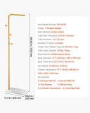 Coat Rack, Freestandings Rack Stand with Quartz Stone Base & 3 Round Hooks, Free Standing Hall V952-YMJ7ZXJSSCP0YCM56001V0