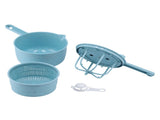 Household Vegetable Drainer Manual Salad Dehydrator Vegetable Washing Basket for KitchenBlue V1294-YM0901-3118210232313