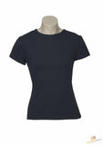 5x Womens 100% Cotton T-Shirt Plain Basic Tee Casual Top in Navy Blue V563-BR-5WSHIRT-NAVYBLU-10