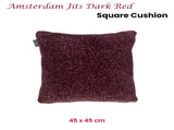 KAAT Amsterdam Jits Dark Red Square Filled Cushion 45cm x 45cm V442-HIN-CUSHION-AMSTERDAMJITS-DARKRED-SQ