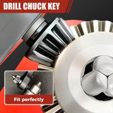 2 In 1 Drill Chuck Ratchet Spanner, 2026 New Drill Chuck Ratchet Wrench With 3 Interchangeable V1258-DP02-F-36