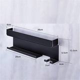 7 in 1 Storage Hair Dryer Holder for Iron Accessories, Hair Tool Organizer Wall Mount, V1192-AZ-W-1087