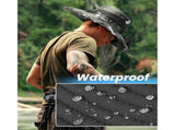 Solar Fan Hat, Wide Brim Outdoor Fishing Hat, 2 Fans with UPF 50 Sun Protection, 3-Speed Adjustable V1366-AZ2-W-11583