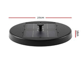 Gardeon Solar Fountain Pumps Bird Bath Battery Backup LED Remote Black 27cm FOUNT-POND-B-LED-250