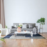 200x300cm Large Floor Blue Abstract Rug Modern Area Carpet for Bedroom & Lounge V63-838401