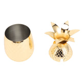 Cocktail Shaker Pineapple Shape Stainless Steel Polished Smooth Surface 500ml for Home Bar Gold V1294-YM0703-3118230139912