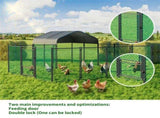 Chicken Run Coop 304.8 x 396.24 cm Covered Poultry Rabbit Hen Cage with Feeding Door V178-59381