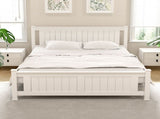 Artiss Bed Frame Double Size Wooden Platform with 2 Storage Drawers White RIO WBED-D-004D-137-DRAW