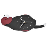 Wall Clock Swing Dog DIY Simple Fashion Silent Frameless Wall Clock With Swing Tail Home Office V1294-YM0523-3115220018611