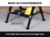 BAUMR-AG Portable Multifunction Workbench, 2-in-1 Worktable and Sawhorse, Height Adjustable, V219-TOLWKBBM85MA