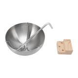 Sauna Bowl Stainless Steel Hanging Aromatherapy Oil Cup with Wooden Block for Sauna Room L 20cm V1294-YM0717-3111220240211